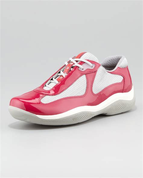 pink prada tennis shoes|Prada sneakers no closet.